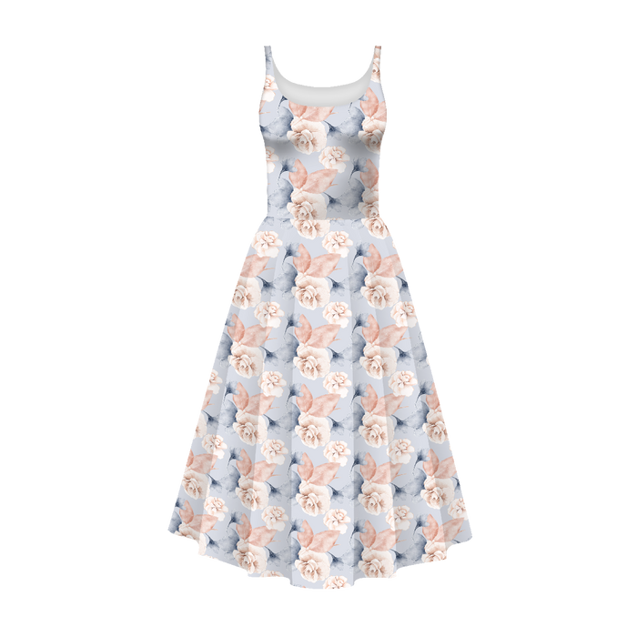 DRESS "ISABELLE" - RETRO FLOWERS WZ. 4 - sewing set XL