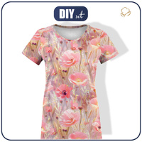 WOMEN’S T-SHIRT - POPPIES pat. 3 - sewing set