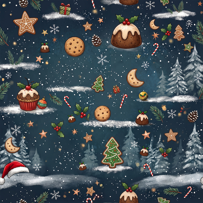 SWEET CHRISTMAS - Hydrofobní česaná teplákovina
