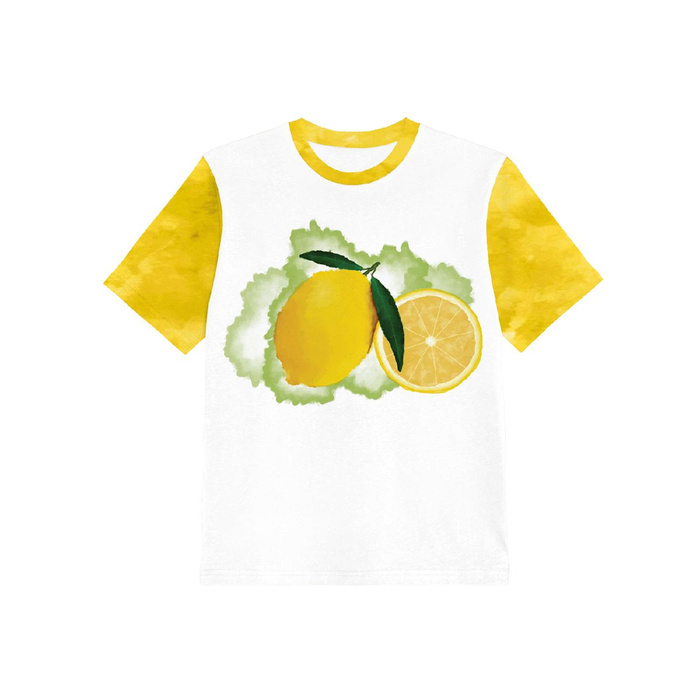 KID’S T-SHIRT - LEMON - Single Jersey (128/134)