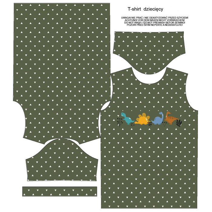 KID’S T-SHIRT - COLORFUL DINOSAURS - Single Jersey ITY (92/98)