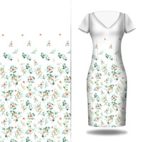 ROSES AND LEAVES PAT. 2 - dress panel crepe