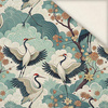 Japanese Garden wz.2  (birds) - Linen 100%