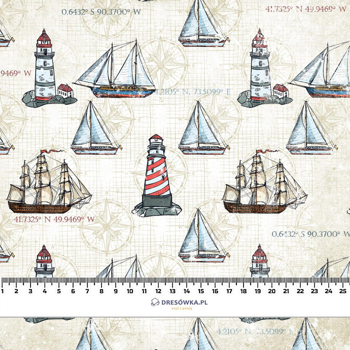 By the Sea Wz. 5 - Cotton muslin