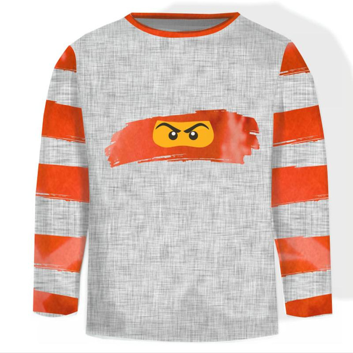 Longsleeve - red ninja wz.2 - single jersey (98-104)