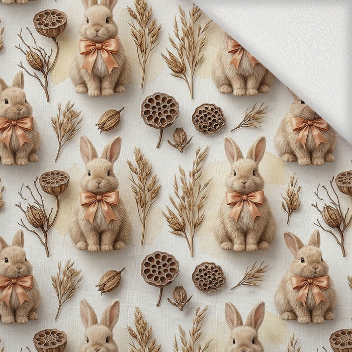 Boho Bunny - Woven Fabric for tablecloths