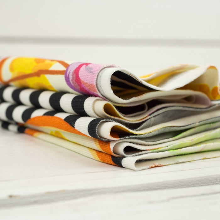 CYTRUSOWE FLAMINGI - Jersey wiskozowy WE210