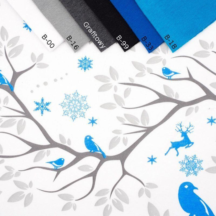 WINTER (türkis) - Baumwoll Webware