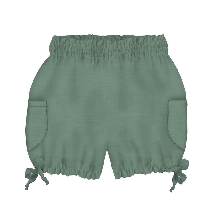 KID`S PUMPY SHORTS - SAGE - sewing set