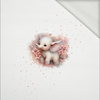 CUTE PINK ELEPHANT - panel (60cm x 50cm) looped knit