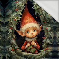VINTAGE CHRISTMAS ELF - panel (75cm x 80cm) dzianina pętelkowa