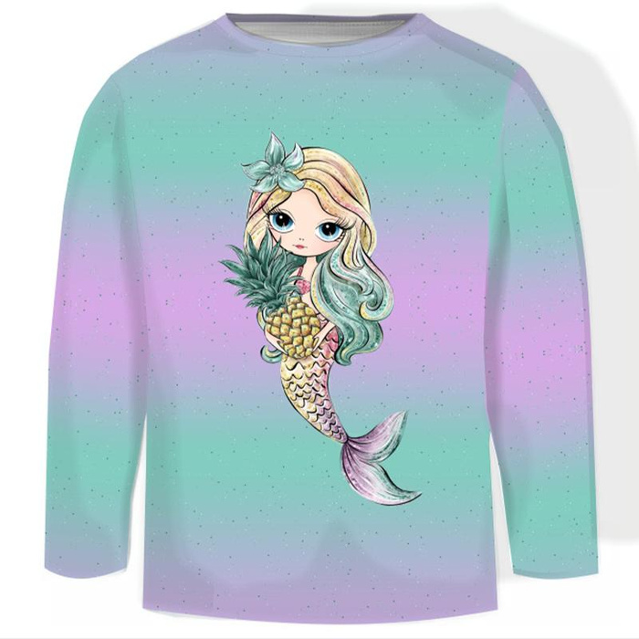 Longsleeve - MERMAIDS AND PINEAPPLES wz.2 - single jersey (98/104)
