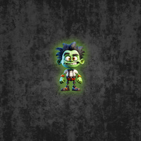 FRANKENSTEIN cute halloween wz.7-panel (60cm x 50cm) - looped knit fabric with elastane ITY