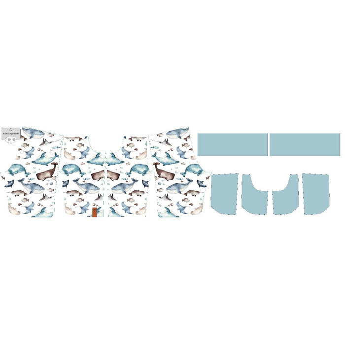 KID`S SHORTS (RIO) - OCEAN MIX (THE WORLD OF THE OCEAN) - looped knit fabric (86/92)