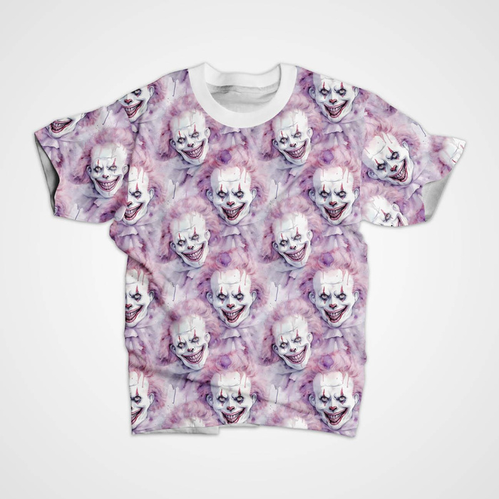PASTEL HORROR CLOWN WZ. 2 - Muślin bawełniany