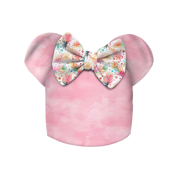 KID'S CAP AND SCARF (MOUSE) - RAINBOW FEATHERS 44-47