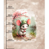 CUTE MOUSE - panel (60cm x 50cm)  Cotton woven fabric