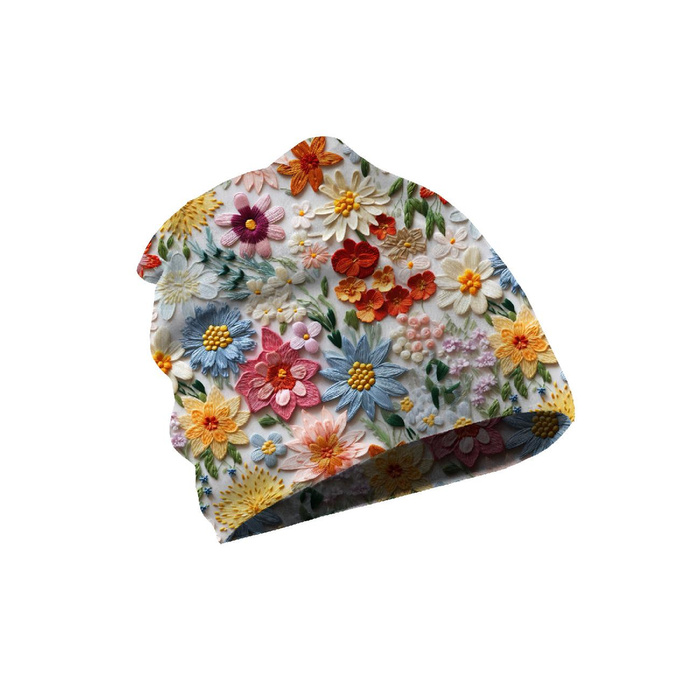 KINDER MÜTZE UND SCHAL (CLASSIC) - FLOWERS 3D M.15 - Nähset