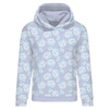BLUZA DAMSKA (POLA) CLASSIC Z KAPTUREM - LODOWE KWIATY (ZACZAROWANA ZIMA) - dzianina pętelkowa XXXL