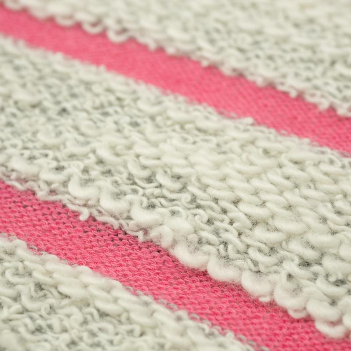 MELANGE GREY STRIPES / pink (2cmx0,7cm) - fancy knit fabric