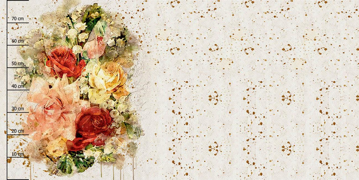 WATERCOLOR FLOWERS wz. 7 - PANEL PANORAMICZNY 80 cm