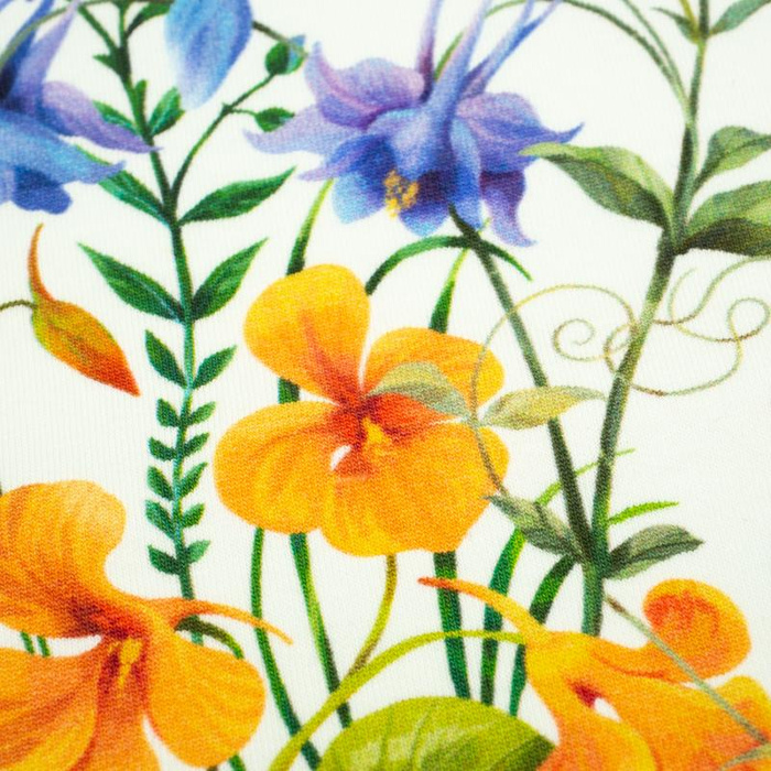 BUKOLISCHE BLUMEN - French Terry mit Elasthan