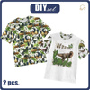2-PACK - KINDER T-SHIRT - PANDAS UND DINO - Nähset (128/134)