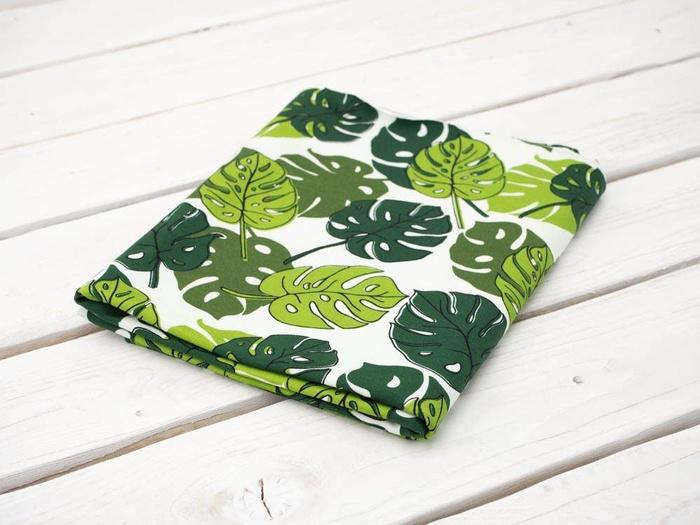 50cm TROPIKALNE LIŚCIE - single jersey TE210