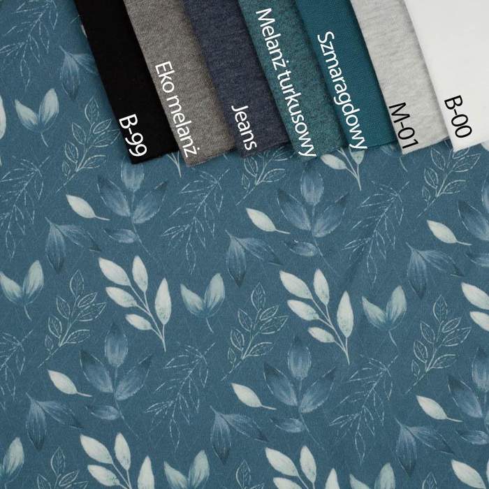 LEAVES pat. 9 - Cotton woven fabric