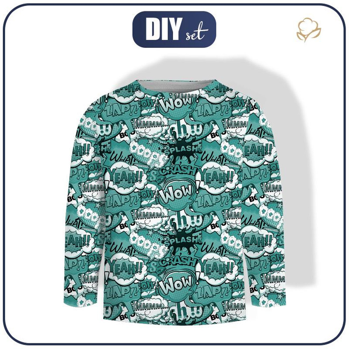 Longsleeve - COMIC BOOK (mint) - single jersey (134/140)