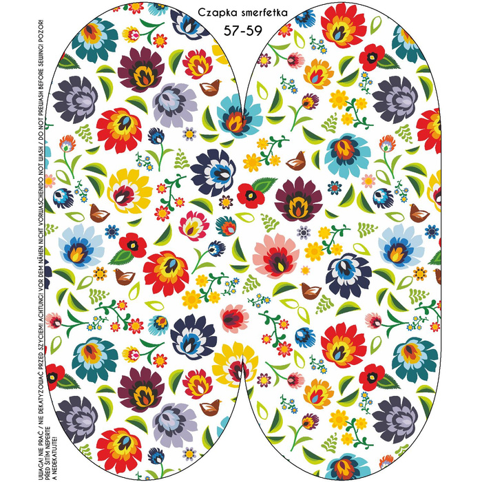 "Beanie" cap - LOWICZ FOLKLORE / white 51-53