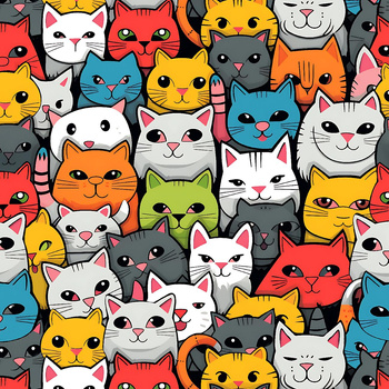 ANIMALS WZ.9 - Cotton woven fabric