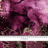BLUMEN / goldener Umriss Ms. 1 / AQUARELL MARMOR - Hydrophober angerauter Wintersweat