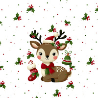 WINTER ANIMALS wz.13 - Panel (60cm x 50cm)  Polster- Velours