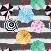 UMBRELLAS ON CROSSWALK - looped knit SP250