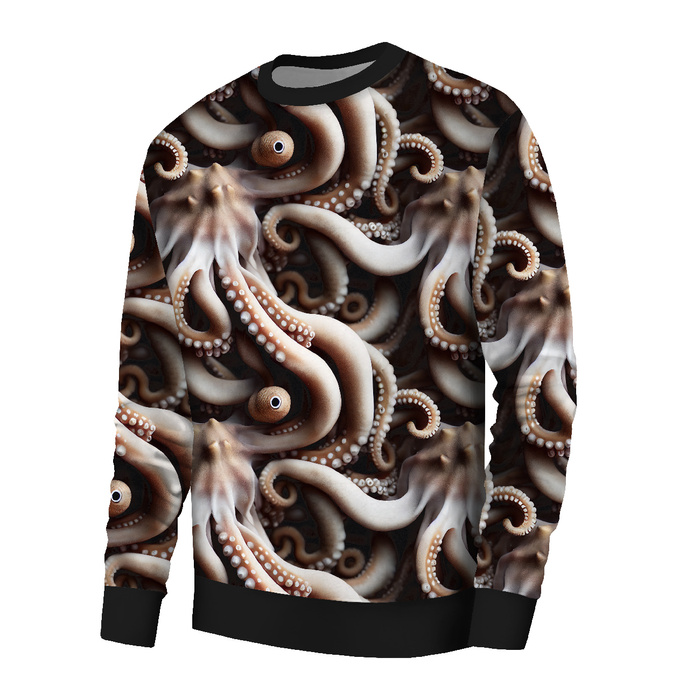 BASIC HERREN SWEATSHIRT (OREGON) - OCTOPUS TENTACLES - Nähset XXXL