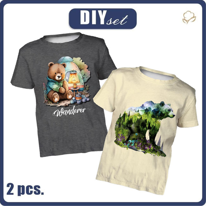 2-PACK - T-SHIRT DZIECIĘCY - WANDERER - ZESTAW DO USZYCIA (104/110)