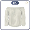 Bardot neckline blouse (SOFIA) - WHITE - sewing set S