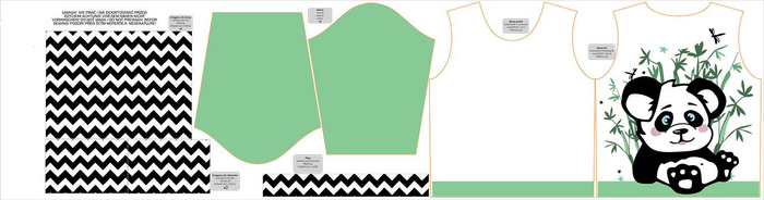 CHILDREN'S (NOE) SWEATSHIRT - PANDA AMELIE - sewing set