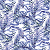 MINI LEAVES PAT. 3 (TROPICAL NATURE) (Very Peri) - looped knit fabric