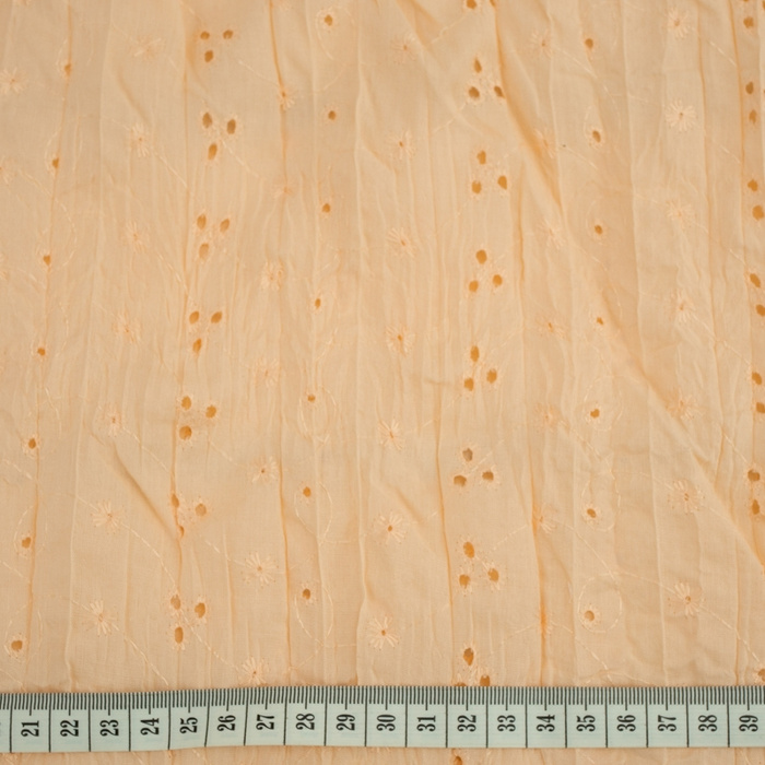 PFIRSICH - Bestickter gecrashter Batist