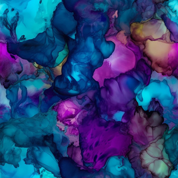 ALCOHOL INK WZ. 2 - Hydrofobowa dzianina drapana