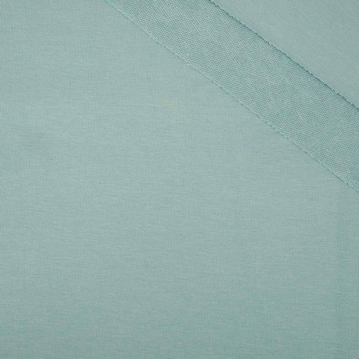 D-46 DUCK EGG BLUE - teplákovina s elastanem 