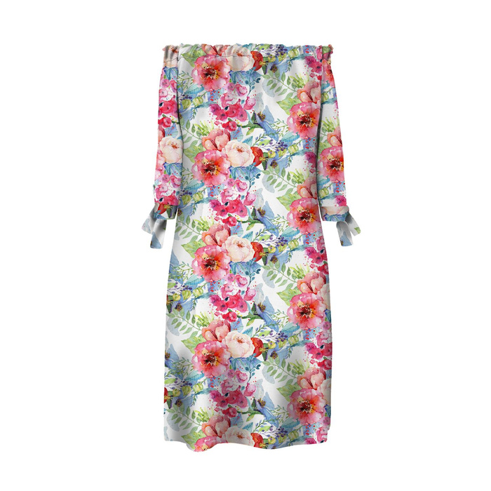 KLEID "CARMEN" - WILDROSE M.3 (AUF DER WIESE) - Krepp XL