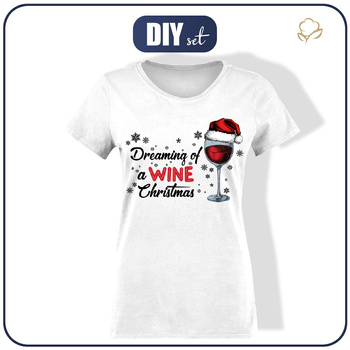 DAMEN T-SHIRT - WINE CHRISTMAS - Single Jersey XXS