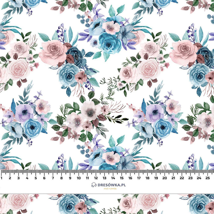 FLOWER BOUQUET  pat. 9 (PUMPKIN GARDEN) - Hydrophobic brushed knit