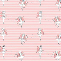 FAIRIES / pink - Viscose jersey WE210