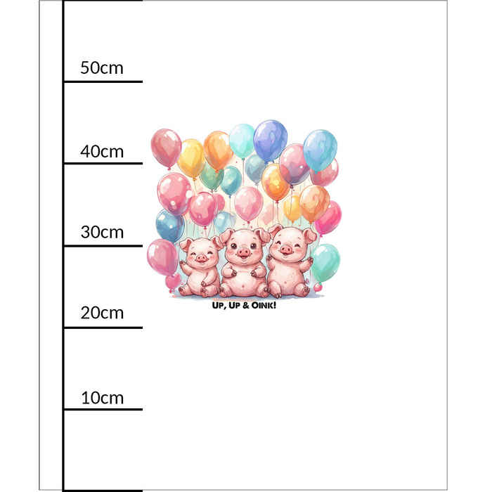 CUTE PIGS - panel (60cm x 50cm) - Welur tapicerski