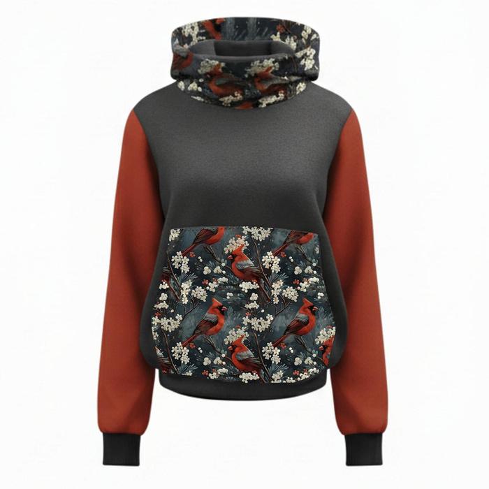 WINTER FLOWERS WZ.16 - looped knit fabric
