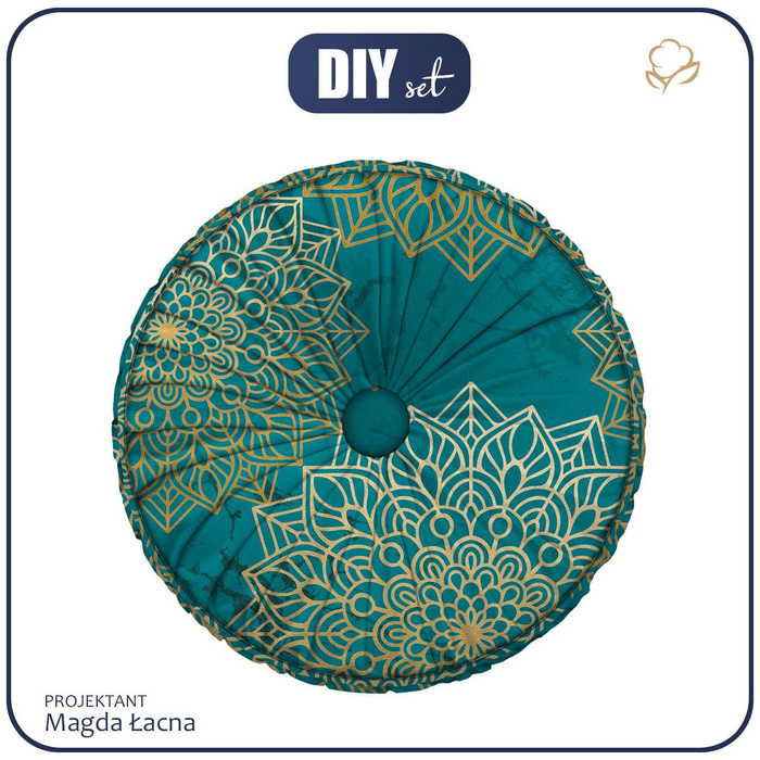 DEKOKISSEN - MANDALA m. 5 / smaragd - Nähset